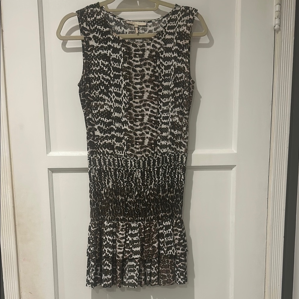 Stylish Black and White Patterned Dress